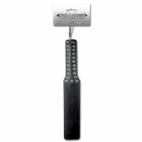 15.5 inch Black leather studded Slapper